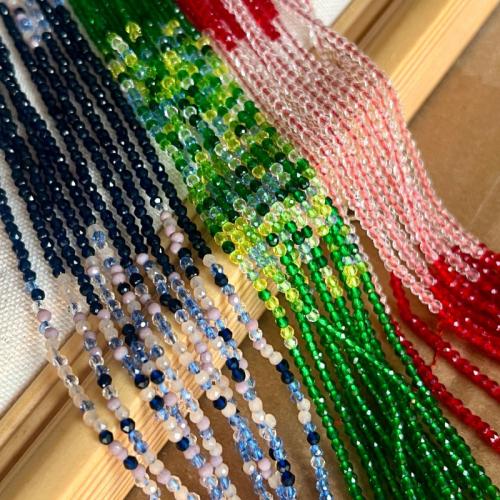 Bicone Crystal Beads, DIY, more colors for choice, 2mm, Length:37 cm, 10Strands/Lot, Sold By Lot