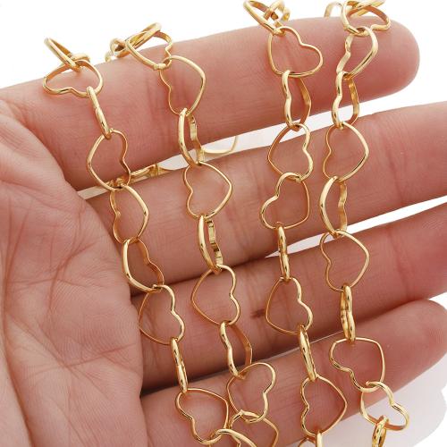 Stainless Steel Jewelry Chain, 304 Stainless Steel, gold color plated, DIY, more colors for choice, 5m/Bag, Sold By Bag