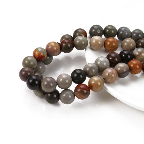 Picasso Jasper Beads, Round, polished, DIY & different size for choice, Sold By Strand