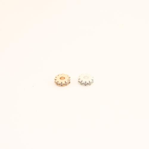 Brass Spacer Beads, DIY & micro pave cubic zirconia, more colors for choice, 1.50x6x6mm, Sold By PC