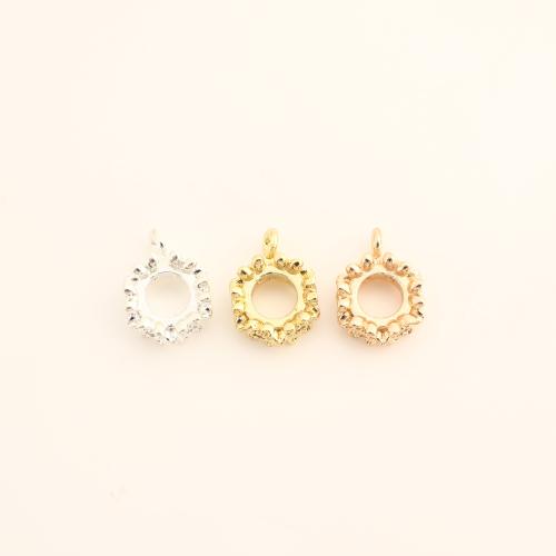 Befestigter Zirkonia Messing Anhänger, DIY & Micro pave Zirkonia, keine, 12x8.50x4mm, verkauft von PC