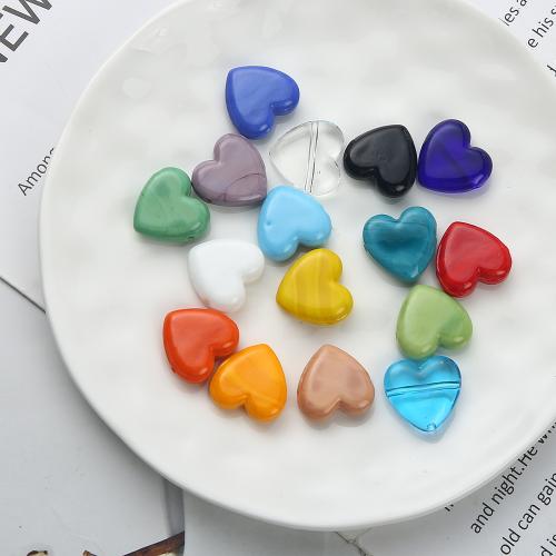 Lampwork Beads, Heart, DIY, more colors for choice, 20.72x6.88x19.80mm, Sold By PC