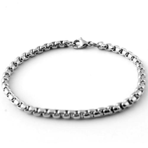 304 Stainless Steel Bracelet, different length for choice & Unisex & different size for choice, original color, Sold By PC