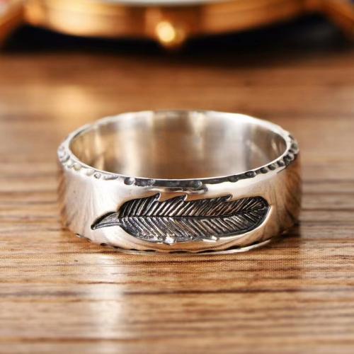Tibetan Style Cuff Finger Ring, Feather, plated, Unisex & adjustable, more colors for choice, US Ring Size:6-10, Sold By PC