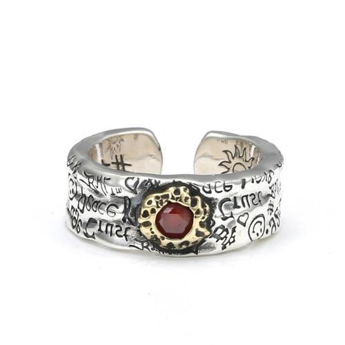 Tibetan Style Cuff Finger Ring, Evil Eye, plated, Unisex & adjustable & with rhinestone, more colors for choice, US Ring Size:6-10, Sold By PC