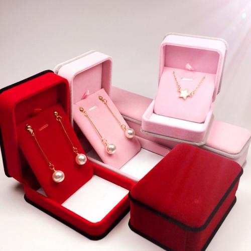 Velveteen Multifunctional Jewelry Box, portable & dustproof, more colors for choice, 75x105x45mm, Sold By PC