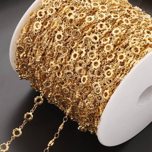 Stainless Steel Jewelry Chain, 304 Stainless Steel, gold color plated, DIY, more colors for choice, 5m/Bag, Sold By Bag