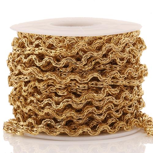 Stainless Steel Jewelry Chain, 304 Stainless Steel, gold color plated, DIY, golden, 1.2-1.8mm, 5m/Bag, Sold By Bag