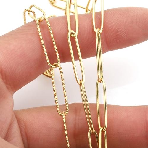 Stainless Steel Jewelry Chain, 304 Stainless Steel, gold color plated, DIY, more colors for choice, 20x5mm, 5m/Bag, Sold By Bag