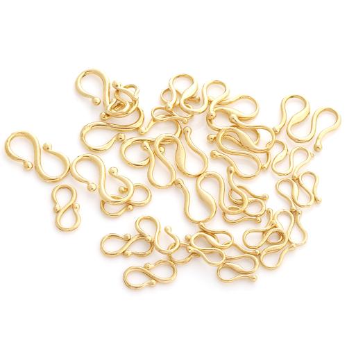 304 Stainless Steel S Shape Clasp, gold color plated, DIY, more colors for choice, 10PCs/Bag, Sold By Bag