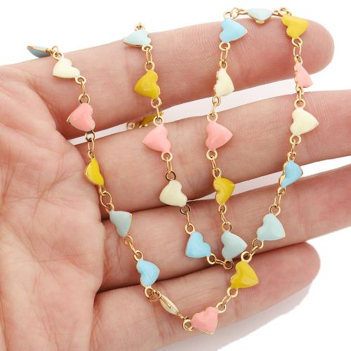 Stainless Steel Jewelry Chain, 304 Stainless Steel, gold color plated, DIY & enamel, more colors for choice, 5PCs/Bag, Sold By Bag