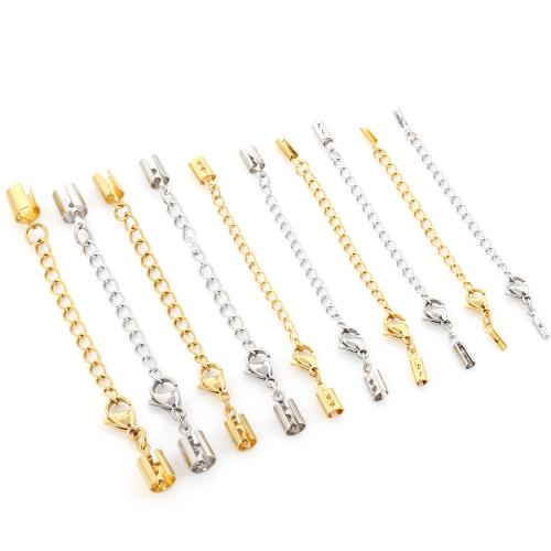 Stainless Steel Extender Chain, 304 Stainless Steel, gold color plated, DIY, more colors for choice, Length:5 cm, 10PCs/Bag, Sold By Bag