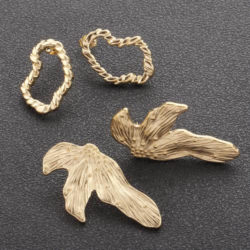 Stainless Steel Stud Earrings, 304 Stainless Steel, gold color plated, fashion jewelry, more colors for choice, Sold By Pair
