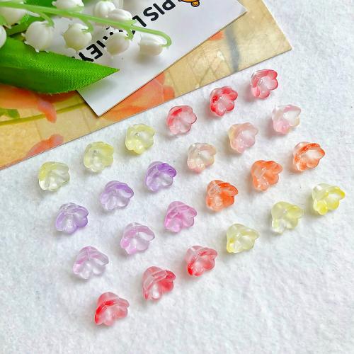 Abalorios de Cristal Murano hecho a mano, Cristal de murano, Flor, Bricolaje, más colores para la opción, 10PCs/Grupo, Vendido por Grupo