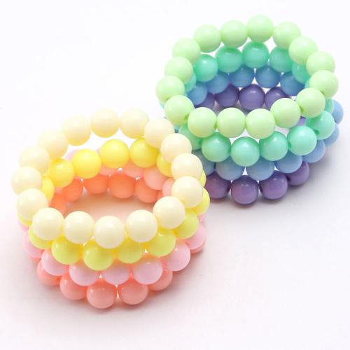 ABS-Kunststoff-Perlen Armband, rund, Modeschmuck & für Kinder, keine, beads length 10mm, Länge:ca. 5.5 ZollInch, verkauft von PC
