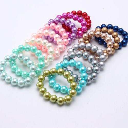 ABS-Kunststoff-Perlen Armband, rund, Modeschmuck & für Kinder, keine, beads length 12mm, Länge:ca. 6.3 ZollInch, verkauft von PC