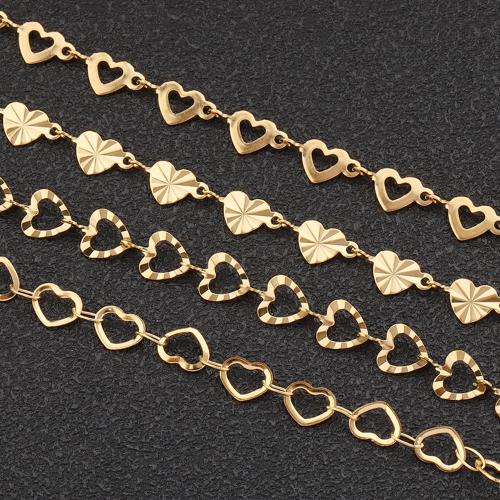 Stainless Steel Jewelry Chain, 304 Stainless Steel, gold color plated, DIY, more colors for choice, 5m/Bag, Sold By Bag