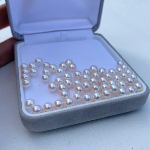 Cultured Round Freshwater Pearl Beads, DIY & no hole, more colors for choice, 5-6MM, Sold By PC