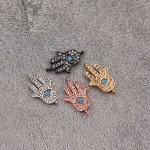 Cubic Zirconia Micro Pave Brass Connector, with Natural Stone, plated, DIY & micro pave cubic zirconia & 1/1 loop, more colors for choice, nickel, lead & cadmium free, Sold By PC