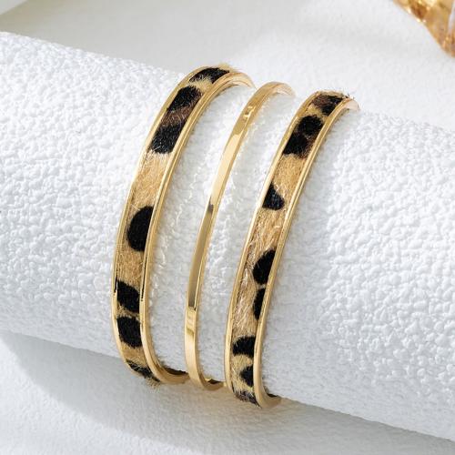 Stainless Steel Bangle, 304 Stainless Steel, gold color plated, three layers & Adjustable & fashion jewelry, more colors for choice, 60x60x20mm, Sold By PC