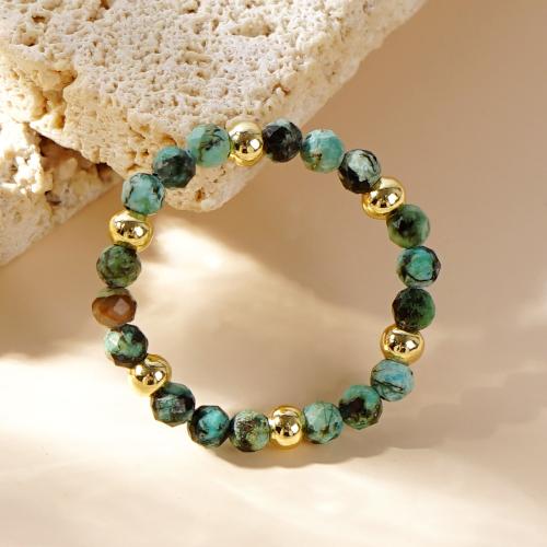 Natural Gemstone Finger Ring, with Tibetan Style, gold color plated, fashion jewelry, more colors for choice, Sold By PC