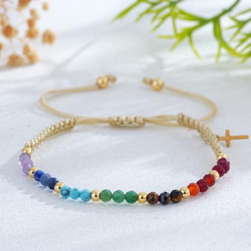 pierre gemme bracelet, avec alliage de zinc, Placage de couleur d'or, bijoux de mode, plus de couleurs à choisir, Vendu par brin