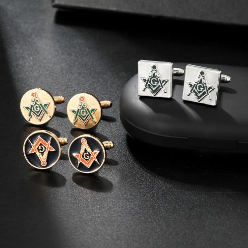 Cufflinks, Tibetan Style, plated, Unisex & different styles for choice & enamel, more colors for choice, Sold By Pair