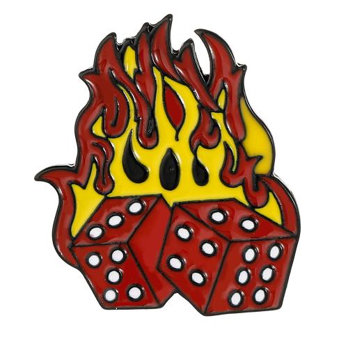 Dress Shirt Brooch, Tibetan Style, plated, Unisex & enamel, black, Sold By PC
