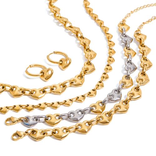 Fashion Stainless Steel Jewelry Sets, 304 Stainless Steel, plated, fashion jewelry & different styles for choice & for woman, Sold By PC