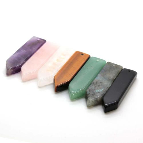 Gemstone Pendants Jewelry, DIY, more colors for choice, 50x12mm, Sold By PC