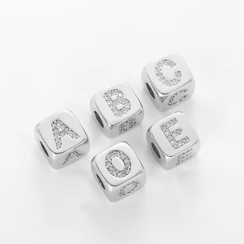 Cubic Zirconia Micro Pave Brass Beads, plated, DIY & micro pave cubic zirconia, more colors for choice, nickel, lead & cadmium free, Sold By PC