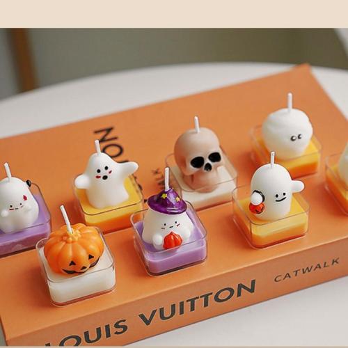 Paraffin Candle, handmade, Halloween Design & for home and office & different styles for choice, 8PCs/Lot, Sold By Lot