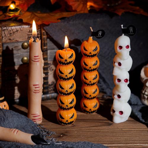 Paraffin Candle, handmade, Halloween Design & for home and office & different styles for choice, 10PCs/Lot, Sold By Lot
