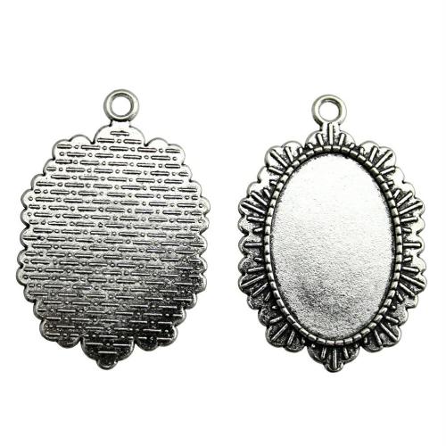 Tibetan Style Pendant Cabochon Setting, plated, DIY, more colors for choice, 23x30mm, Sold By PC