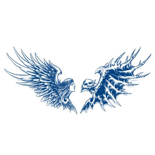 Tattoo Sticker, Paper, printing, different designs for choice, blue, 280x150mm, Sold By PC