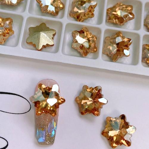 3D Nail Art Dekoration, Kristall, Schneeflocke, DIY & facettierte, mehrere Farben vorhanden, verkauft von PC