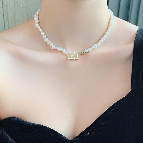 Natural Cultured Freshwater Pearl Jewelry Sets, with Tibetan Style, Baroque, gold color plated, fashion jewelry, more colors for choice, 6-8MM, Sold By Strand