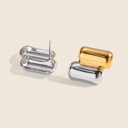 Stainless Steel Stud Earrings, 304 Stainless Steel, gold color plated, fashion jewelry, more colors for choice, Sold By Pair