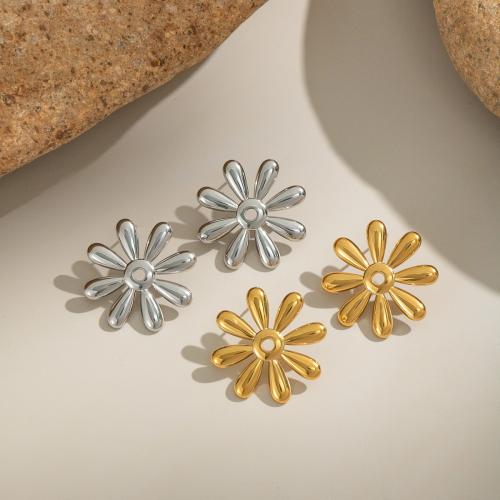 Stainless Steel Stud Earrings, 304 Stainless Steel, gold color plated, fashion jewelry, more colors for choice, Sold By Pair