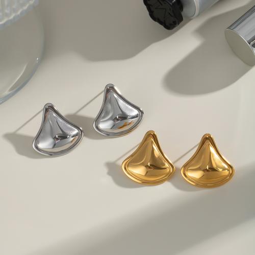 Stainless Steel Stud Earrings, 304 Stainless Steel, gold color plated, fashion jewelry, more colors for choice, Sold By Pair