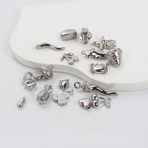 Stainless Steel Pendants, 304 Stainless Steel, silver color plated, DIY, silver color, Sold By PC