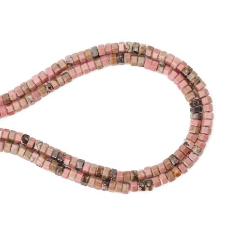 Бусины из родонита , Черные полосы Rhodochrosite Stone, DIY, разноцветный, 3x6mm, Продан через Приблизительно 38 см Strand