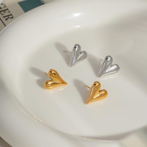 Stainless Steel Stud Earrings, 304 Stainless Steel, gold color plated, fashion jewelry, more colors for choice, Sold By Pair