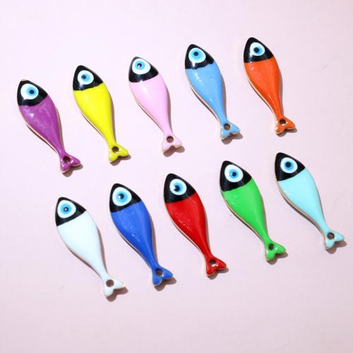 Stainless Steel Animal Pendants, 304 Stainless Steel, Fish, DIY & enamel, more colors for choice, 20x6.50mm, 20PCs/Bag, Sold By Bag