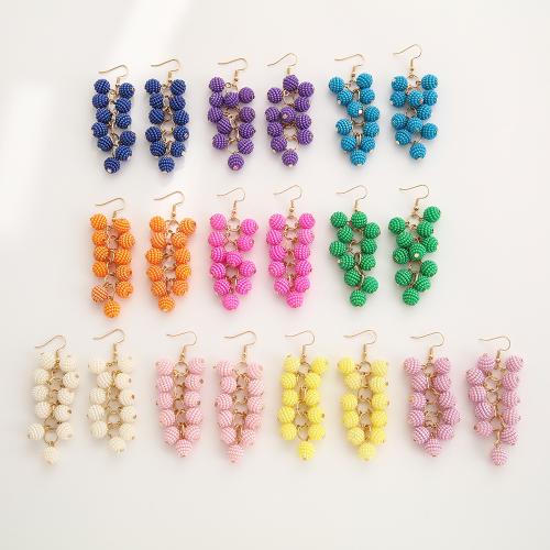 Acrylic Jewelry Earring, Tibetan Style, with Acrylic, gold color plated, fashion jewelry, more colors for choice, Sold By Pair