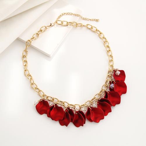 Acrylic Necklace, Tibetan Style, with Plastic, gold color plated, fashion jewelry, more colors for choice, Sold By PC