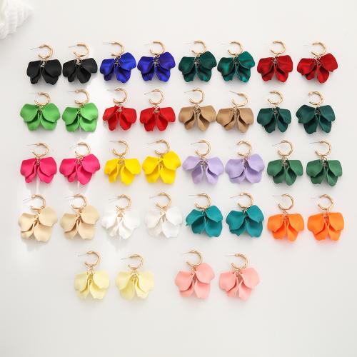 Acrylic Jewelry Earring, Tibetan Style, with Plastic, gold color plated, fashion jewelry, more colors for choice, Sold By Pair