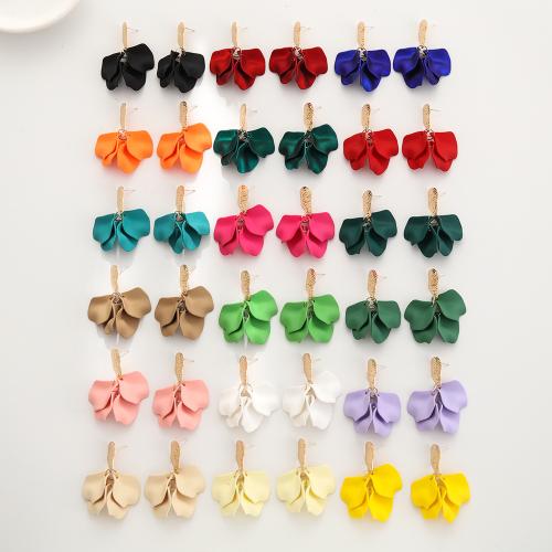 Acrylic Jewelry Earring, Tibetan Style, with Plastic, gold color plated, fashion jewelry, more colors for choice, Sold By Pair