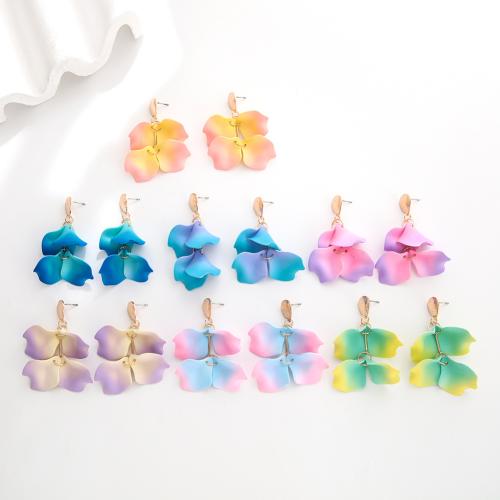 Acrylic Jewelry Earring, Tibetan Style, with Acrylic, gold color plated, fashion jewelry, more colors for choice, Sold By Pair