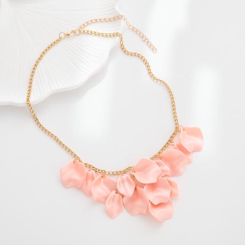 Acrylic Necklace, Tibetan Style, with Acrylic, gold color plated, fashion jewelry, more colors for choice, Sold By PC
